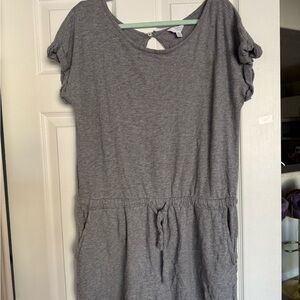 Casual Gray Short Sleeve Romper